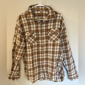 Free Nature Men’s Flannel Button-Up Shirt Size XL